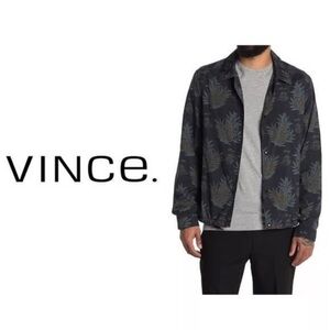 Vince Mens Tropical Printed Snap Buttons Windbreaker Shirt Jacket Original $365